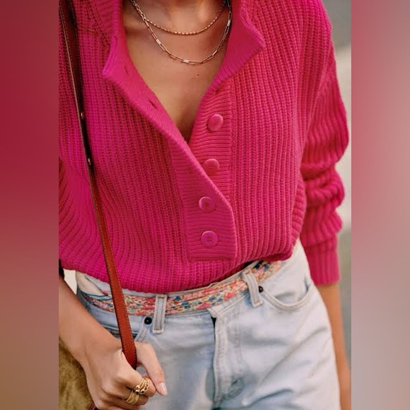 Sezane Pink Lucas Jumper - Picture 7 of 7